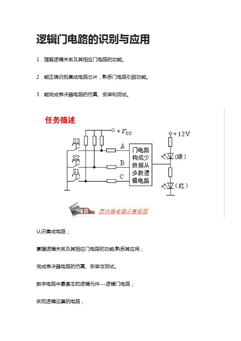 [全]逻辑门电路的识别与应用