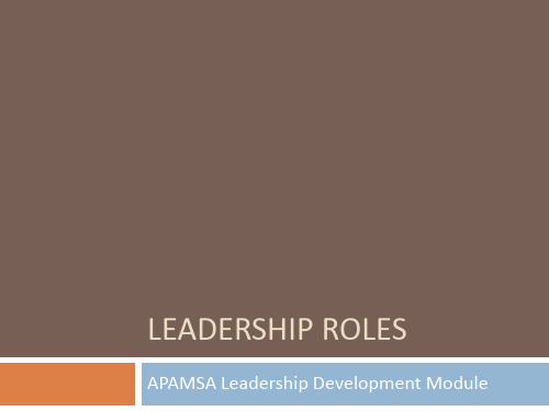 Leadership roles