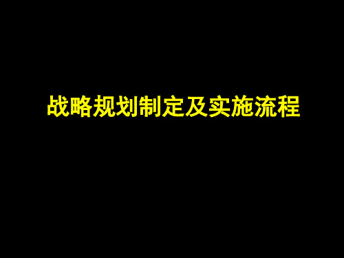 战略规划制定及实施流程