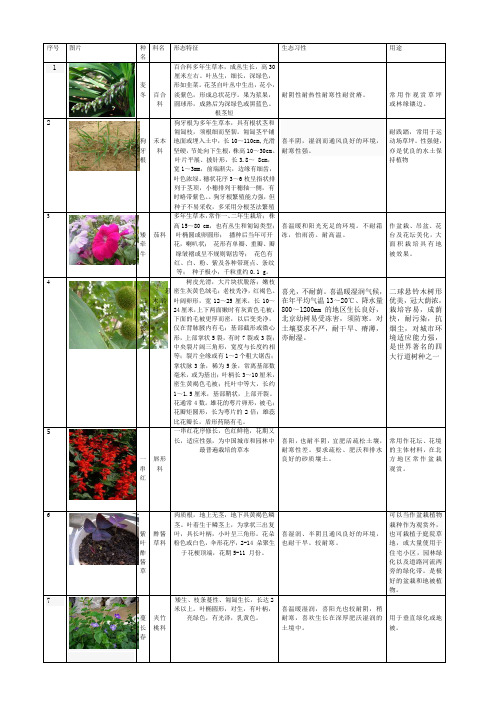 观赏植物学50种植物总结,含图。