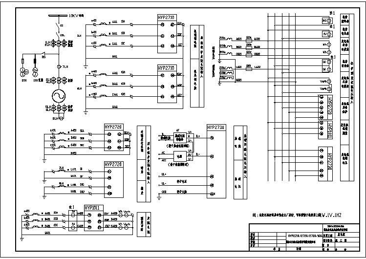 设备控制器_发电机保护原理CAD图