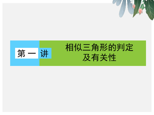 人教版高中数学选修4-1第1讲 相似三角形的判定及有关性质 第1节ppt课件