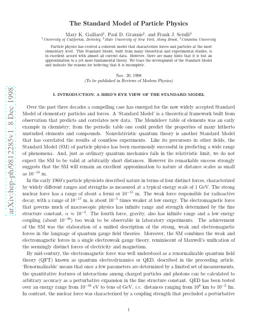 The Standard Model of Particle Physics