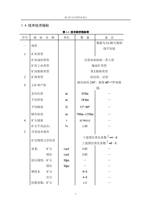 地下矿山开采设计