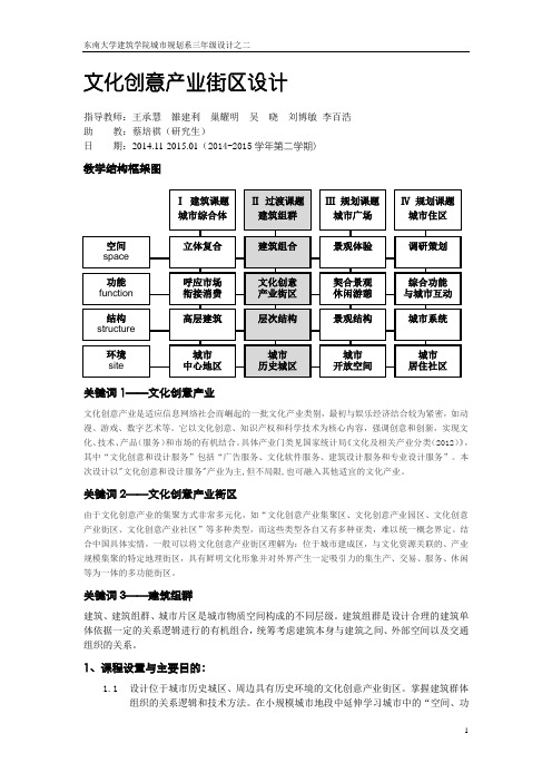 2014-2015文化创意产业街区设计任务书