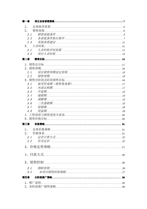 某公司项目总体营销策略报告