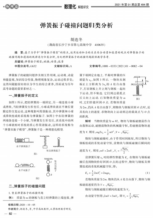 弹簧振子碰撞问题归类分析