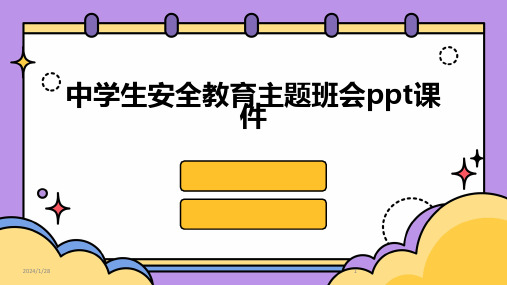 中学生安全教育主题班会ppt课件