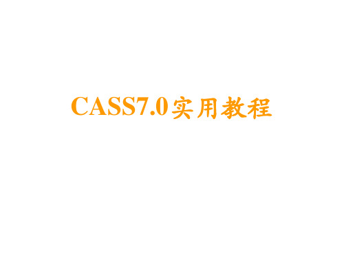 南方测绘CASS7[1].0实用教程