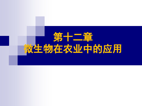 12、微生物在农业中的应用