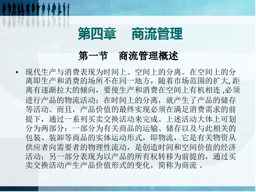 现代商务概论 第四章  商流管理