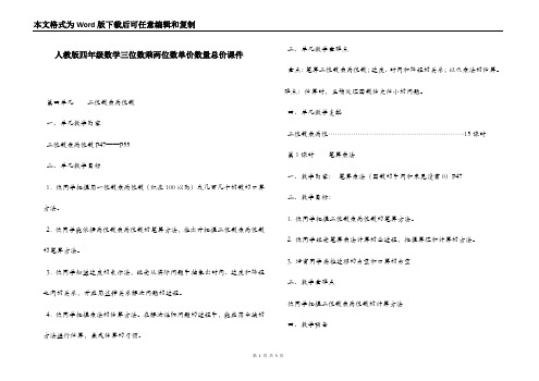 人教版四年级数学三位数乘两位数单价数量总价课件