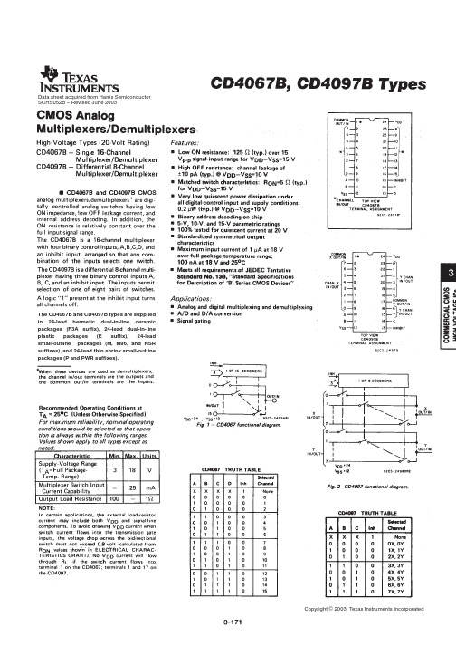 CD4067BM中文资料