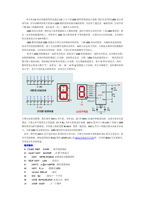 7段LED数码管