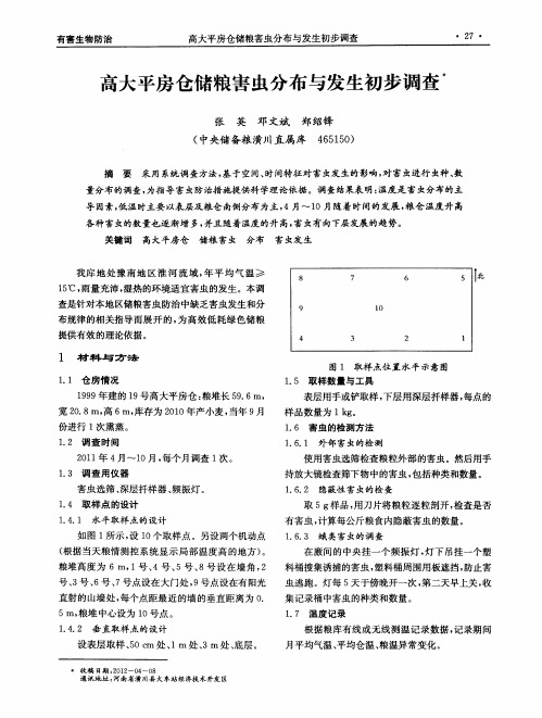 高大平房仓储粮害虫分布与发生初步调查