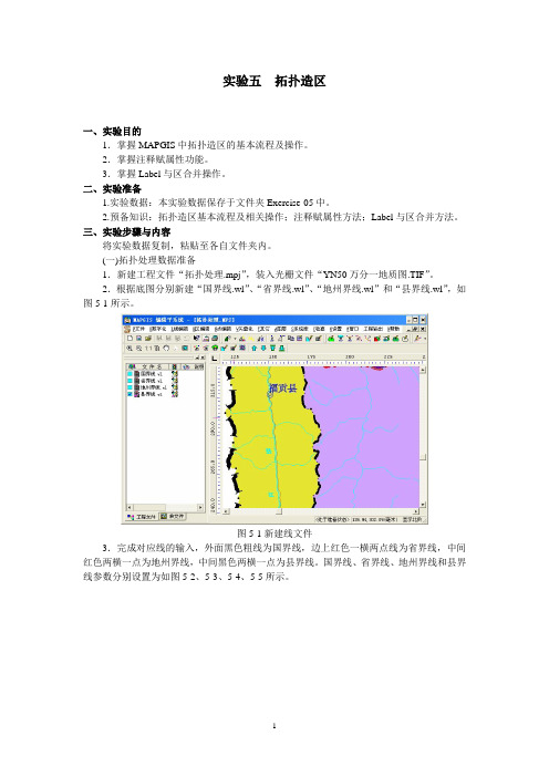 实验五 拓扑造区