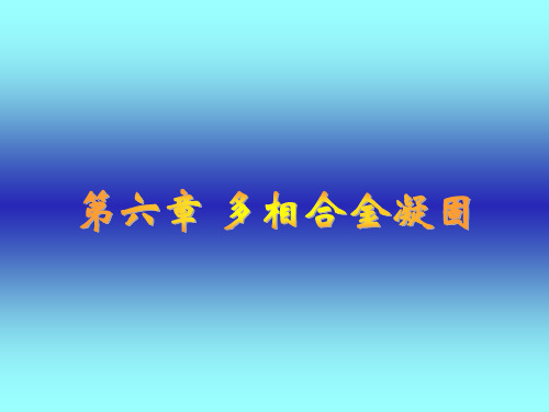 材料成形基本原理第6章 多相合金凝固