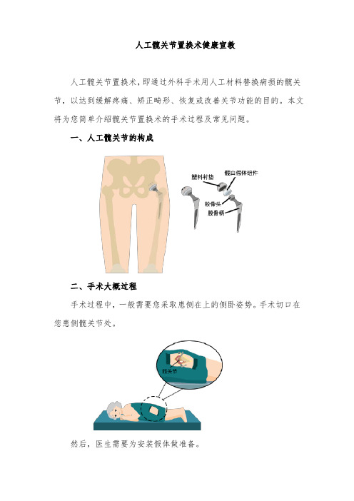 人工髋关节置换术健康宣教