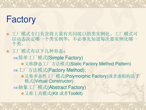 设计模式 Factory + Builder