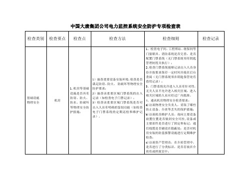 电力监控系统安全防护专项检查实施方案