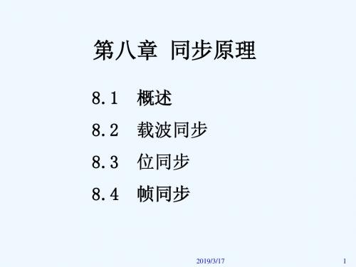 天津大学信息学院通信原理第八章同步原理