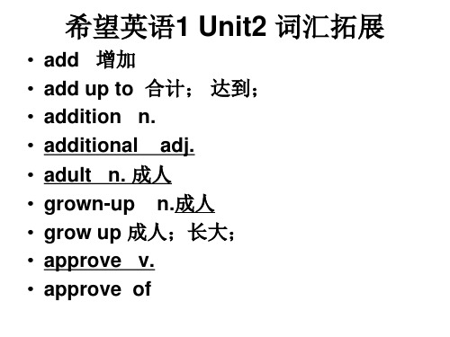 外研社希望英语综合教程1Unit 2 Family课文讲解课件