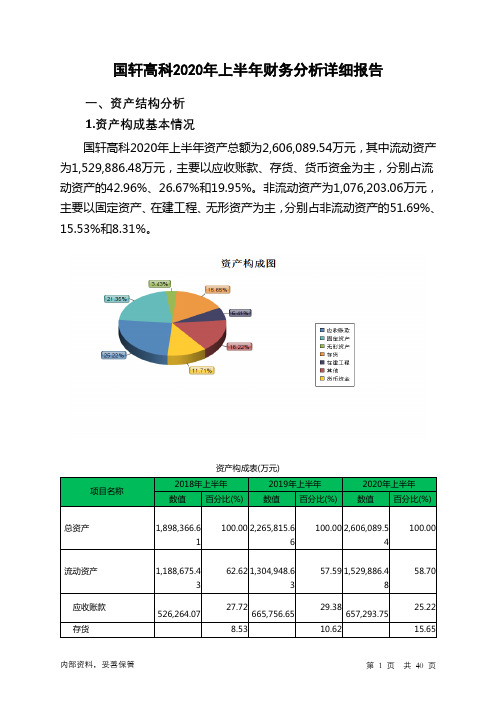 国轩高科2020年上半年财务分析详细报告