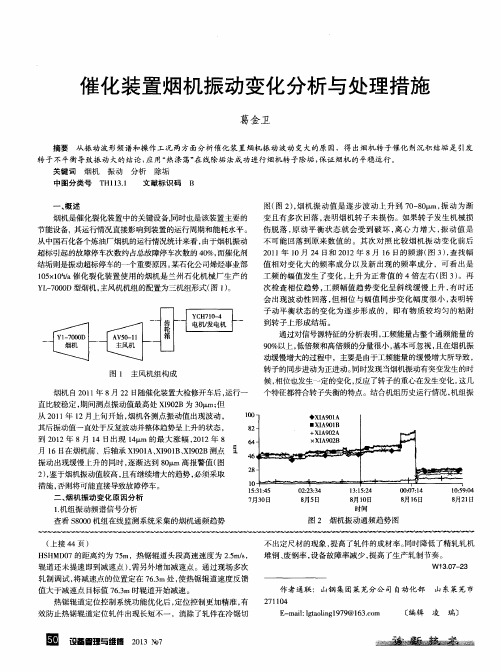 催化装置烟机振动变化分析与处理措施