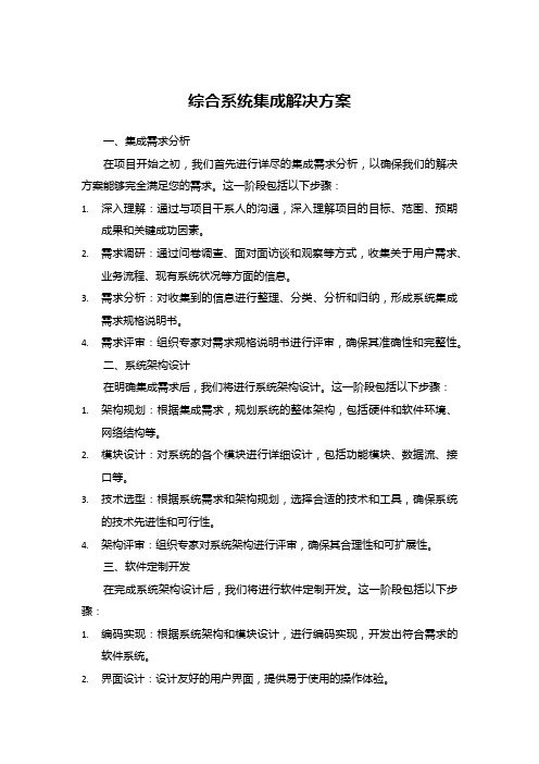 综合系统集成解决方案