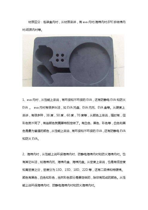 包装盒内衬都有哪些材质的