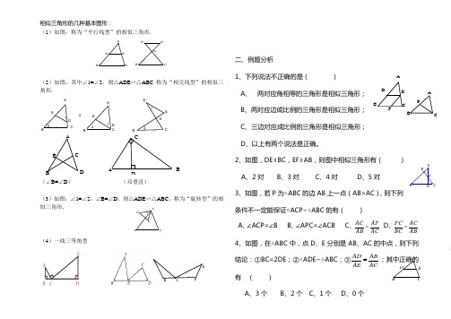 (完整版)相似三角形的几种基本图形