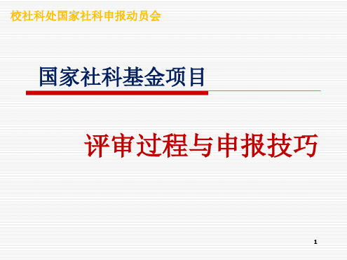 国家社科基金课题申报精选文档