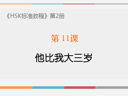 《HSK标准教程》第2册PPT教学课件 L11 他比我大三岁