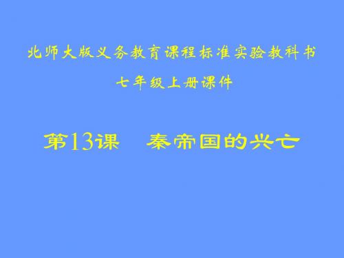 【初中历史】秦帝国的兴亡ppt5 北师大版