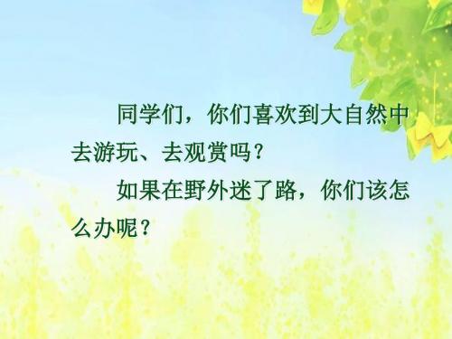 新课标人教版小学二年级语文下册：20要是你在野外迷了路PPT、优质教学课件