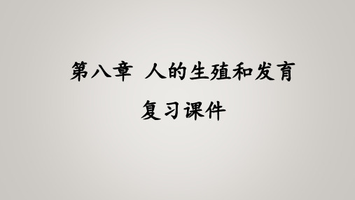 第八章 人的生殖和发育(复习课件+知识点梳理)七年级生物下册(苏教版)