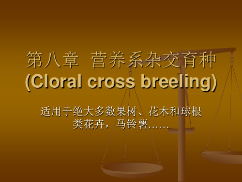 第八章营养系杂交育种(Cloralcrossbreeling)