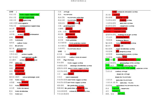 给排水专业英语汇总