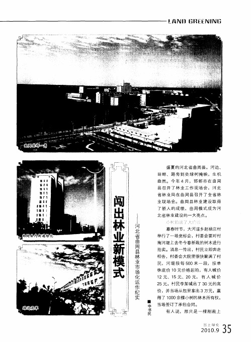 闯出林业新模式——河北省曲周县林业市场化运作纪实