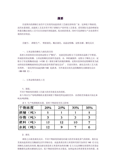 玉米淀粉液化