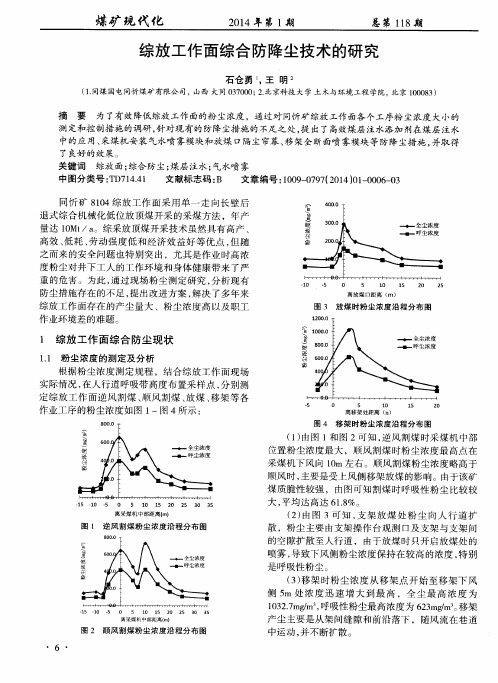 综放工作面综合防降尘技术的研究