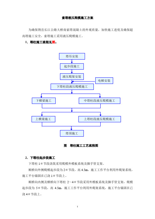 索塔液压爬模施工方案