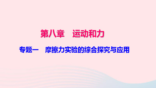 八年级物理下册专题一摩擦力实验的综合探究与应用课件(新版)新人教版