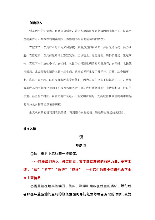 《锈》(附习题+答案)