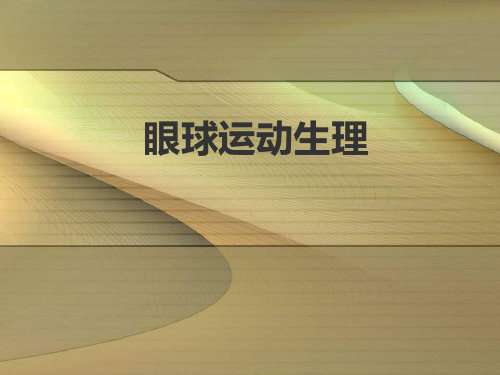 斜视弱视学课件 眼球运动生理