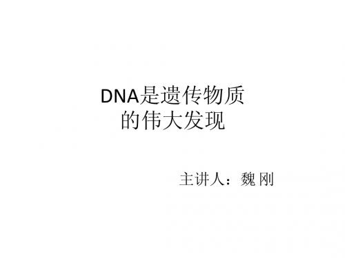 DNA是遗传物质的伟大发现