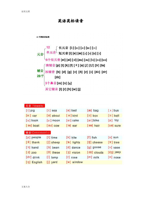 英语英标读音大全