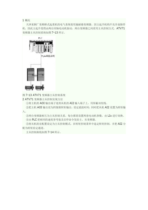 施耐德ATV71变频器主从控制应用