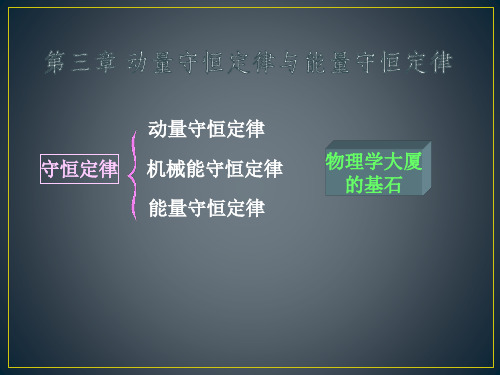 大学物理第3章动量守恒定律ppt