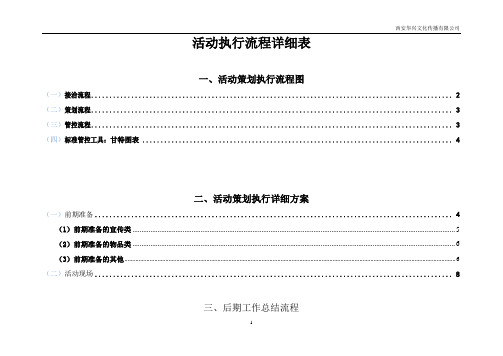 全套完整的详细活动策划执行的活动方案(最完整的项目策划与执行表).doc